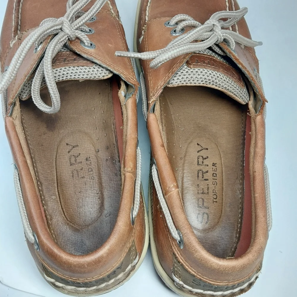 Sperry Top-Sider Billfish Boat Shoes Mens 9.5 Brown Leather 3-Eye Casual Deck